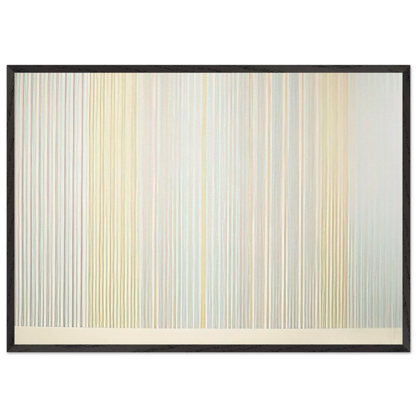 Renoirs Curtain - 1977 - Gene Davis Framed Art Print – Black Wooden Frame - Default Title - -Framed Art Print