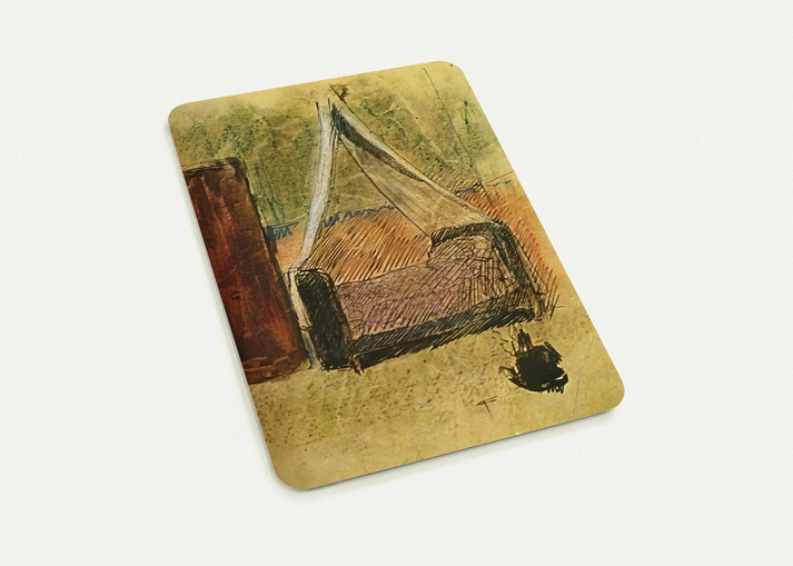 Bed with mosquito nets By Pablo Picasso Pack of 10 Post Cards | Pablo Picasso Post Cards | A6 (10.5 x 14.8 cm) - 4.1 x 5.8 inches