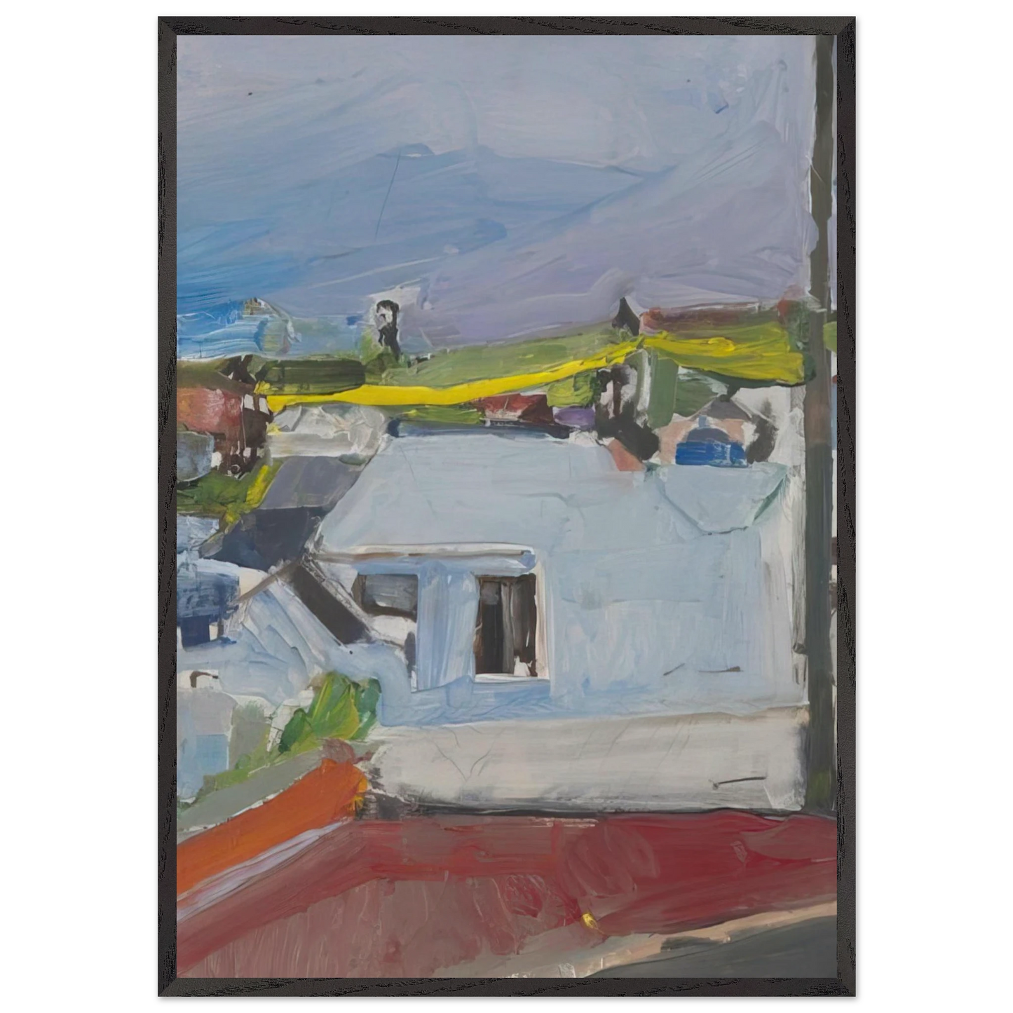 Chabot Valley - Richard Diebenkorn 70x100 cm / 28x40 inches Framed Art Print – Black Wooden Frame