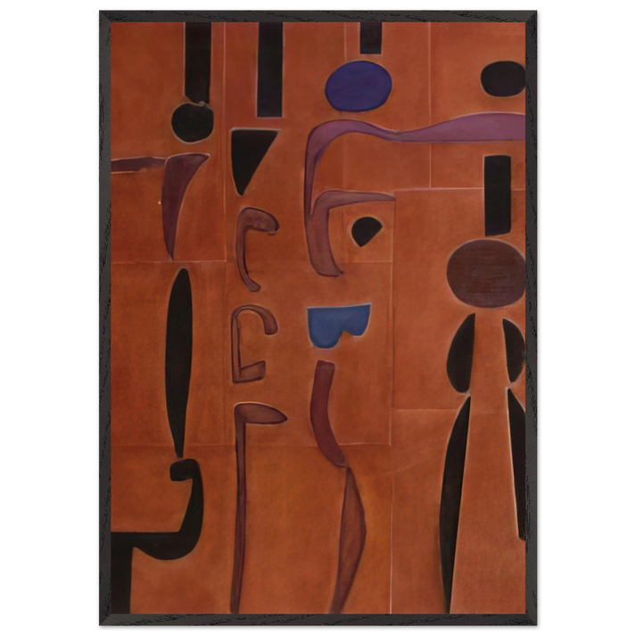 Terracotta - 2004 United States - Will Barnet 70x100 cm / 28x40 inches Framed Art Print – Black Wooden Frame