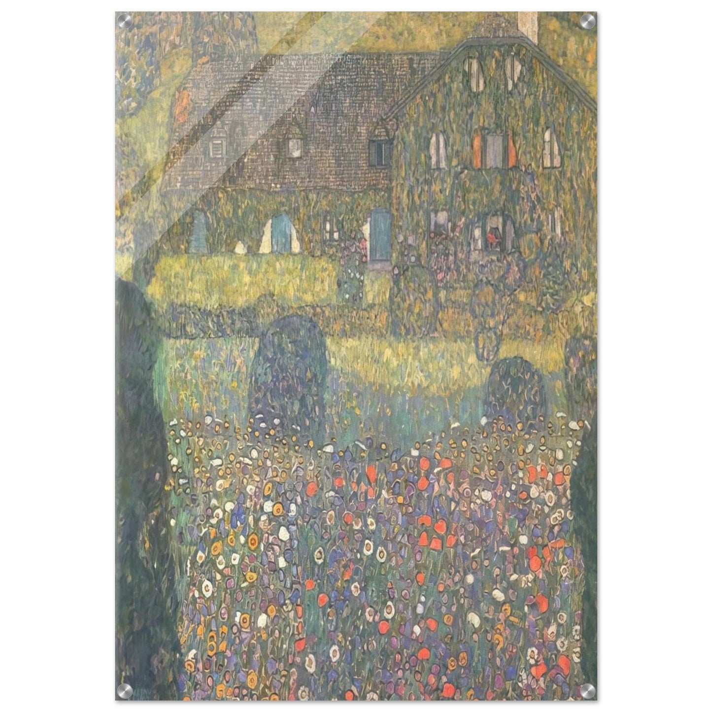 COUNTRY HOUSE BY THE ATTERSEE - Gustav Klimt Acrylic Print - 70x100 cm / 28x40″ inches | Gustav Klimt Wall Art | Gustav Klimt Prints