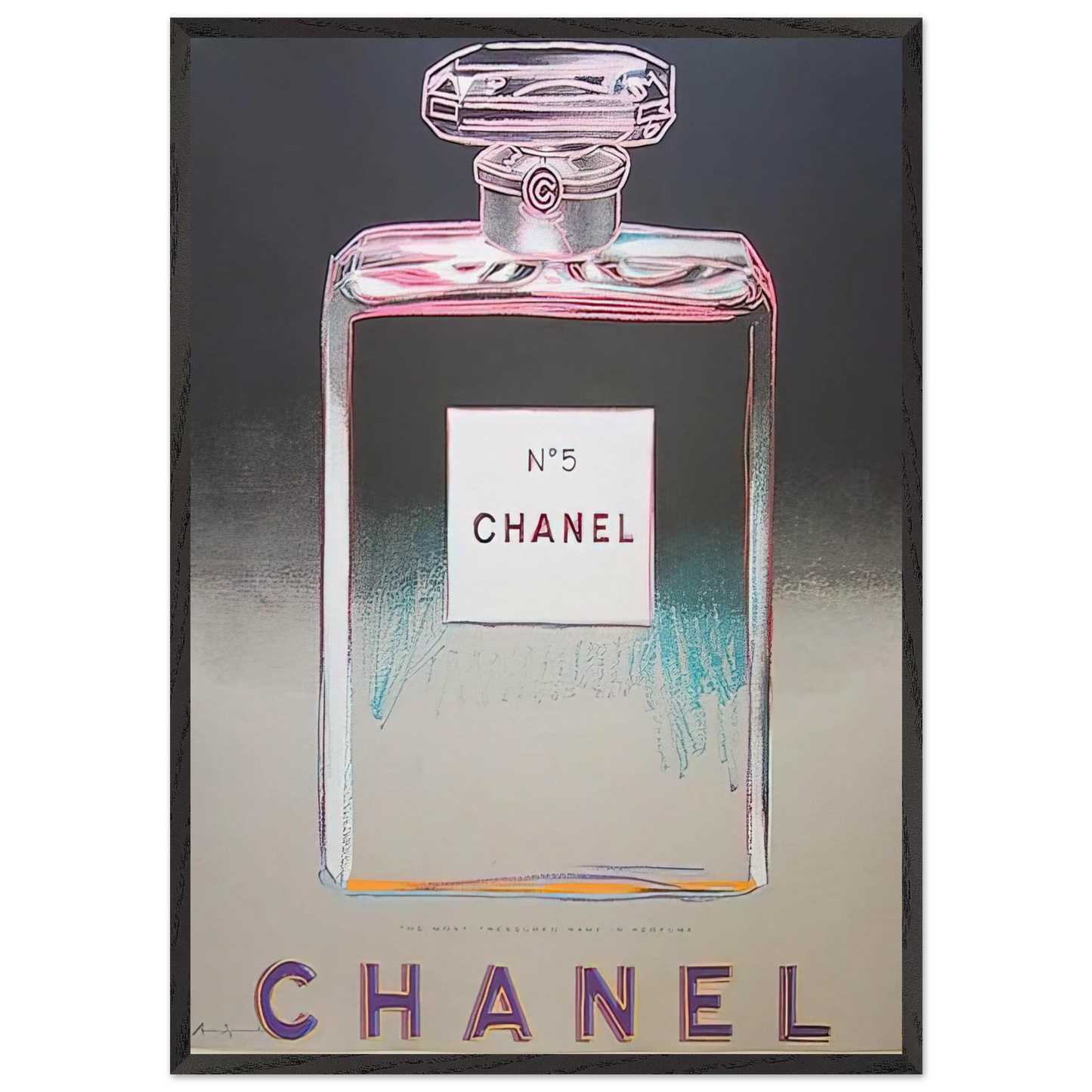 Chanel No 5 - Andy Warhol Framed Art Print – Black Wooden Frame - Default Title - -Framed Art Print