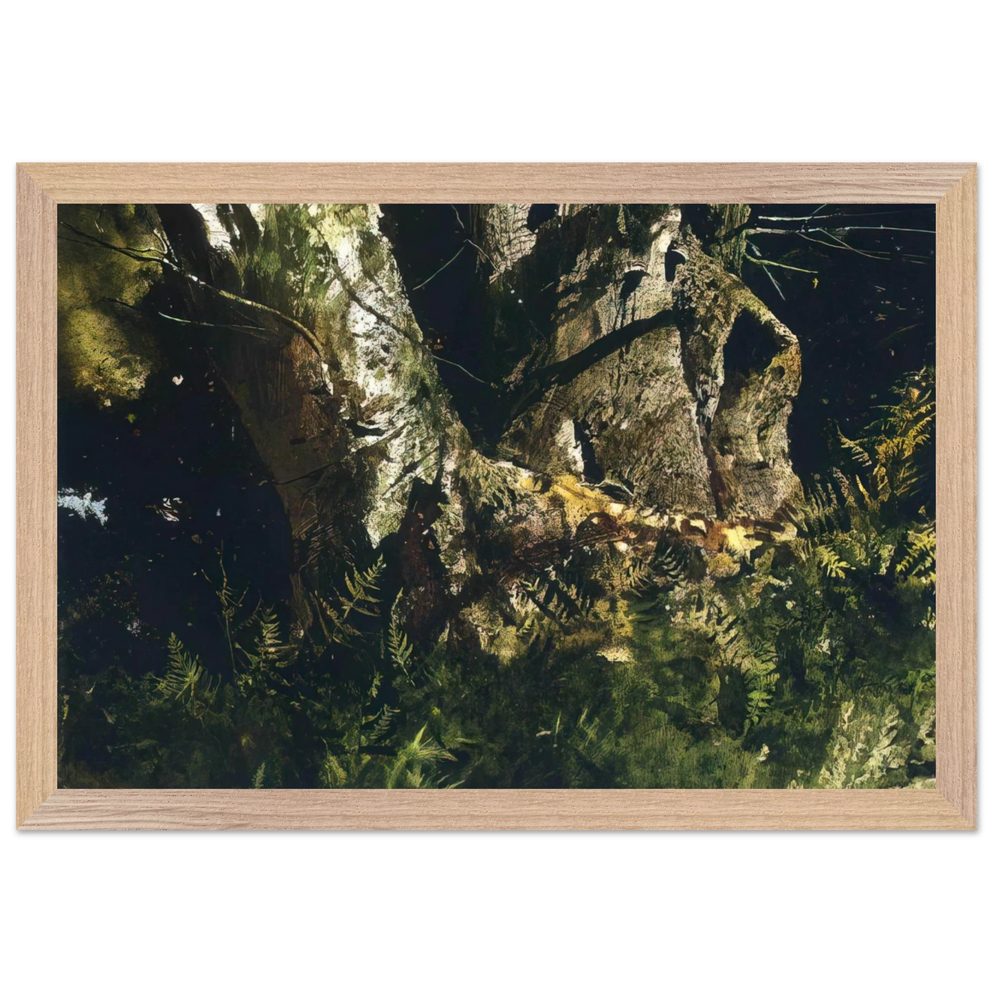 Andrew Wyeth - VIRGIN BIRCH 1982 Wall Art - 60x80 cm / 24x32 inches - Premium Wooden Framed Poster With Fine Art Paper - Wood frame
