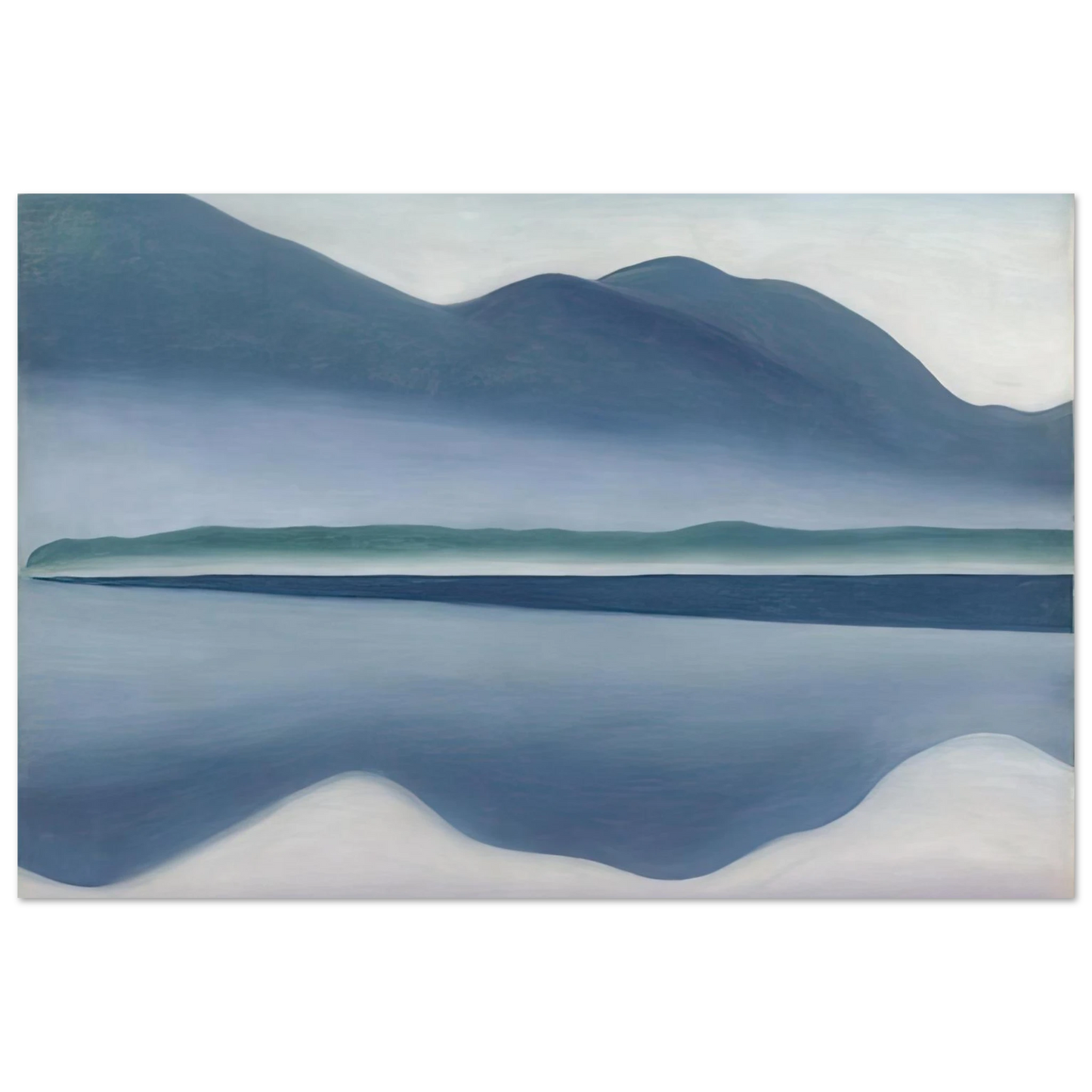 Georgia O'Keeffe - Lake George formerly Reflection Seascape Fine Art Poster - 40x60 cm / 16x24 inches