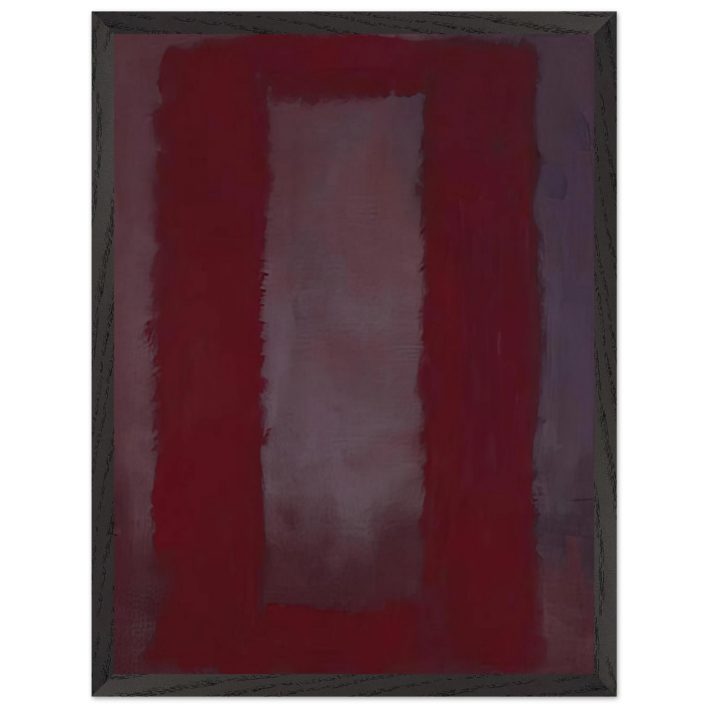 Mark Rothko - Red on Maroon - 1959 Wall Art - 30x40 cm / 12x16 inches - Premium Wooden Framed Poster With Fine Art Paper - White frame