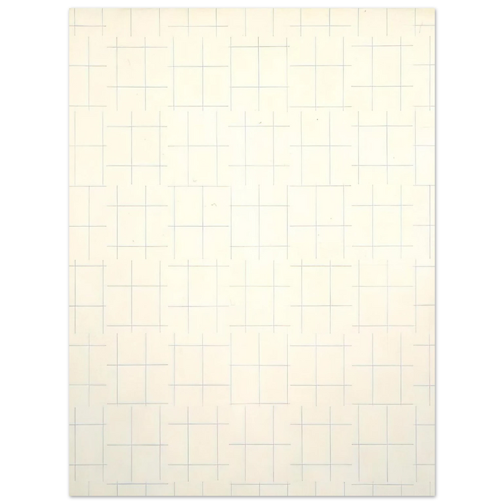 Francois Morellet - Two Warps and Wefts of Short Lines 0° 90° - 1956 75x100 cm / 30x40inches Fine Art Poster