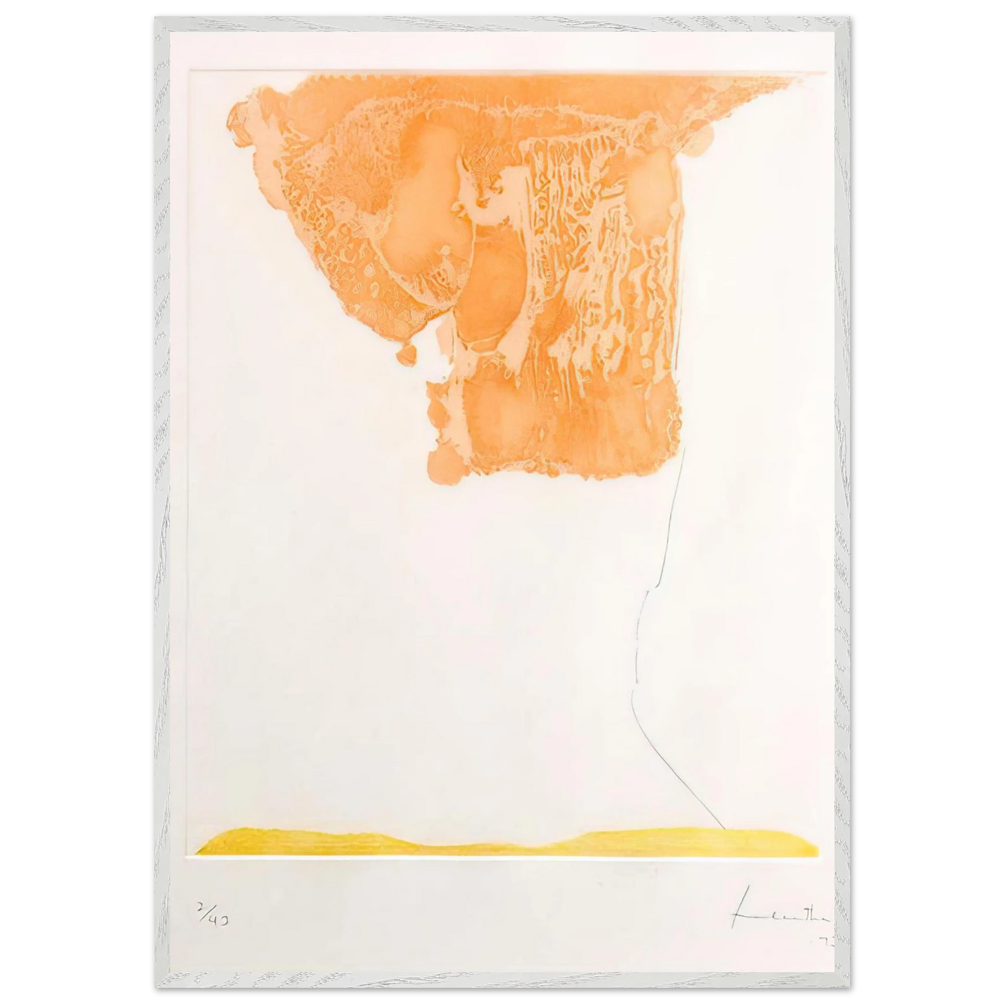 Helen Frankenthaler - Pranzo Italiano - 1973 Wall art - 40x50 cm / 16x20 inches - Premium Wooden Framed Poster With Fine Art Paper - Wood frame