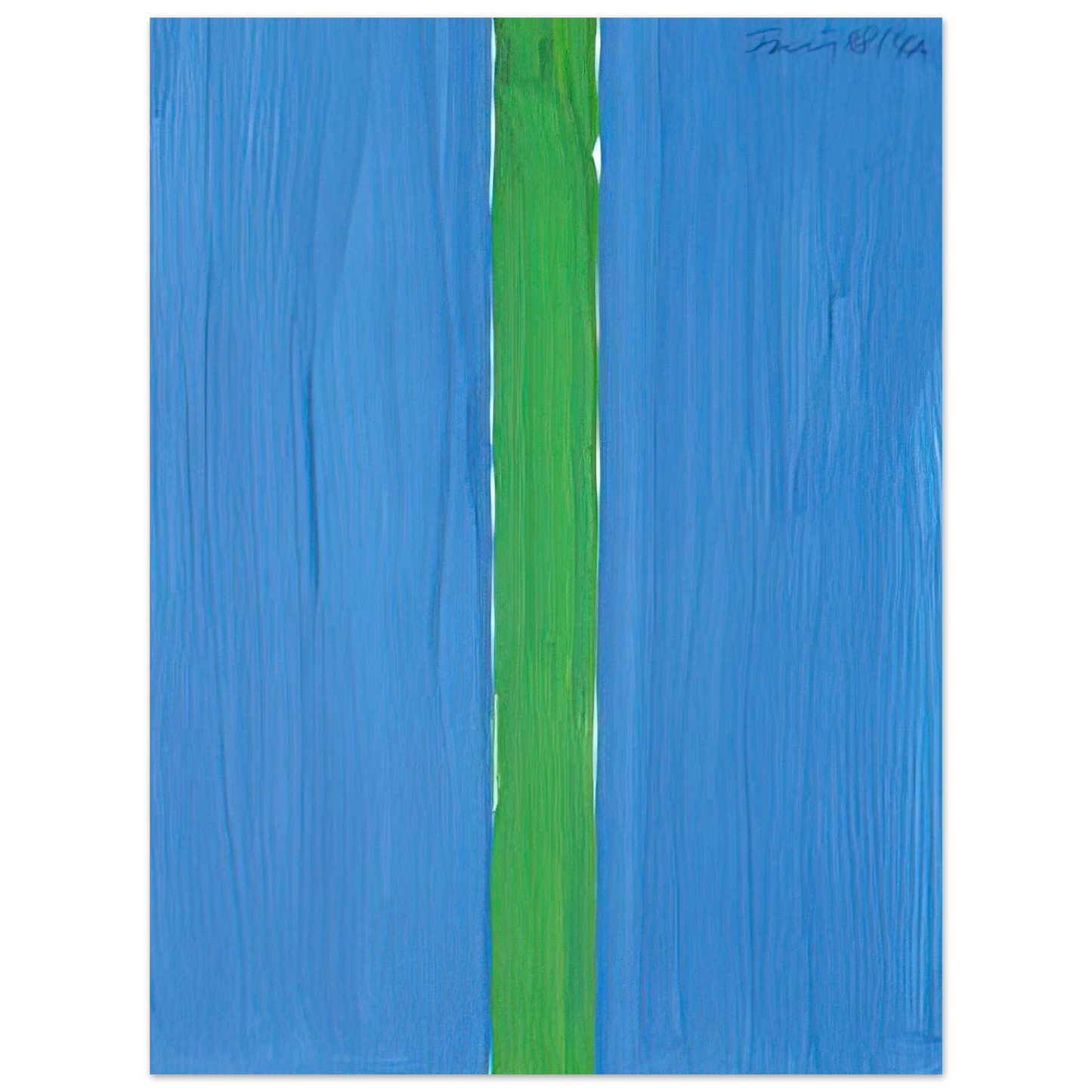 Gunther Forg - Composition bleue et verte - 1988 Fine Art Poster - Default Title