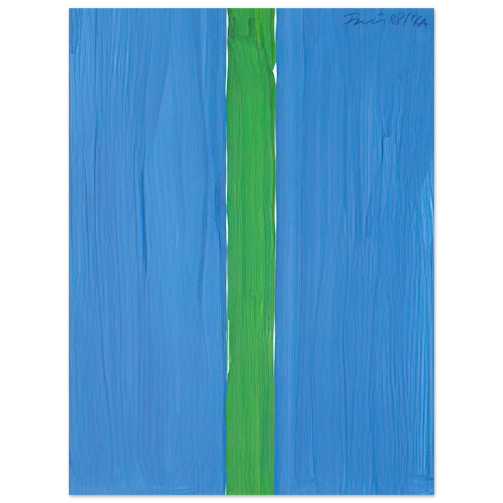 Gunther Forg - Composition bleue et verte - 1988 75x100 cm / 30x40inches Fine Art Poster