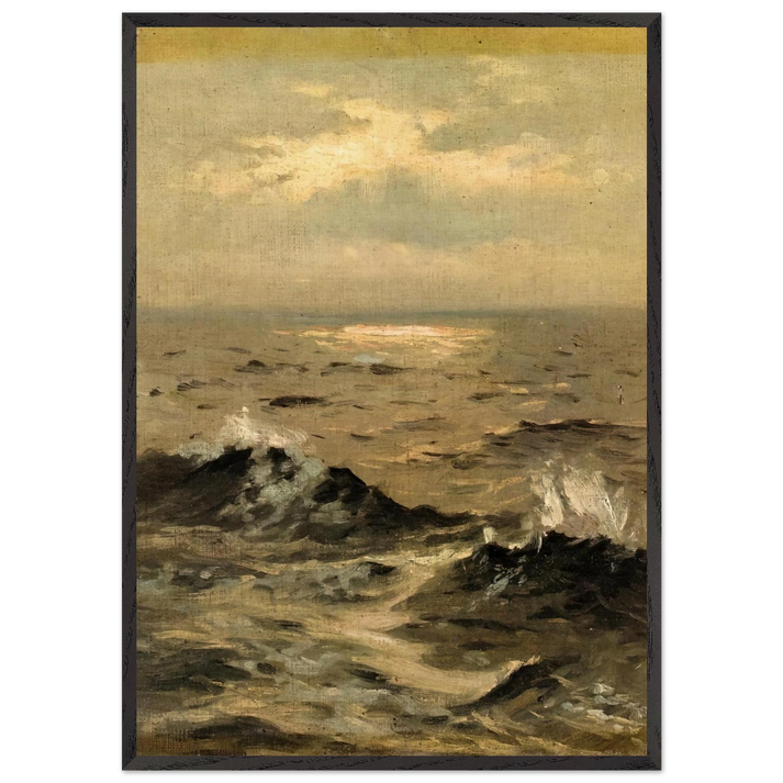 Seascape N3 - John Singer Sargent 70x100 cm / 28x40 inches Framed Art Print – Black Wooden Frame