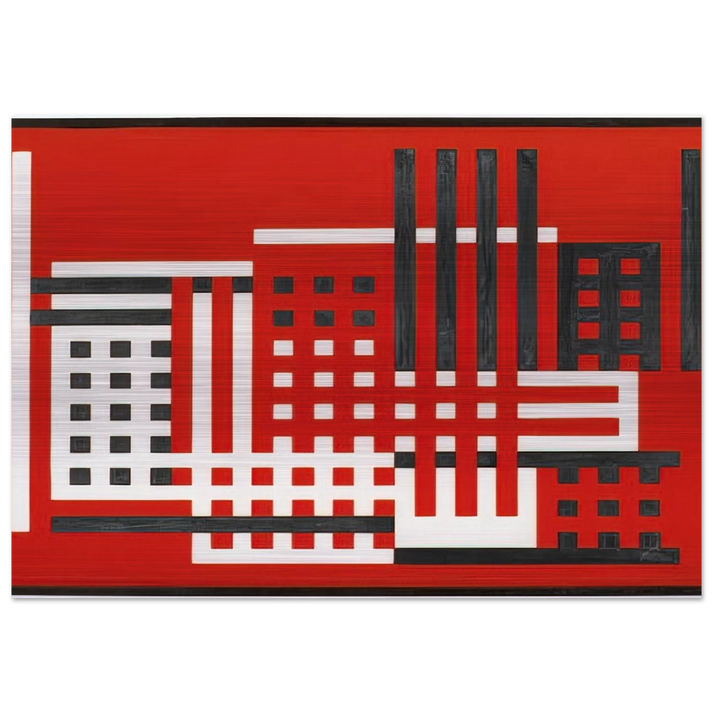 FACTORY 1925 - Josef Albers Brushed Aluminum Print - 70x100 cm / 28x40 inches | Josef Albers Aluminum Print | Josef Albers Prints