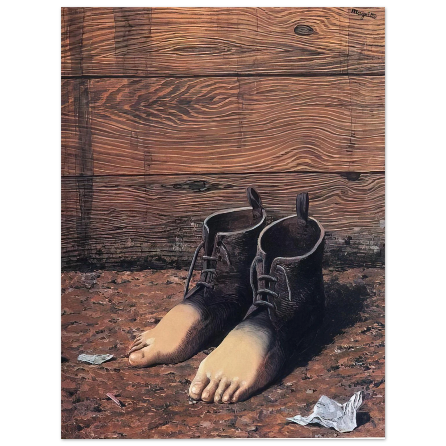 Rene Magritte - THE RED MODEL 1935 Fine Art Poster - Default Title