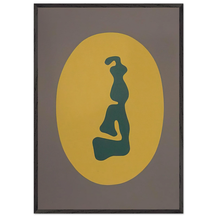 Sun N1 - Jean Arp 70x100 cm / 28x40 inches Framed Art Print – Black Wooden Frame