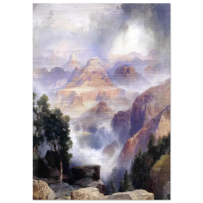 A Showery Day, Grand Canyon - Thomas Moran Brushed Aluminum Print - 70x100 cm / 28x40 inches | Thomas Moran Aluminum Print | Thomas Moran Prints