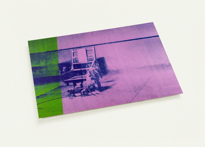 Big electric chair By Andy Warhol Pack of 10 Post Cards | Andy Warhol Post Cards | A6 (10.5 x 14.8 cm) - 4.1 x 5.8 inches