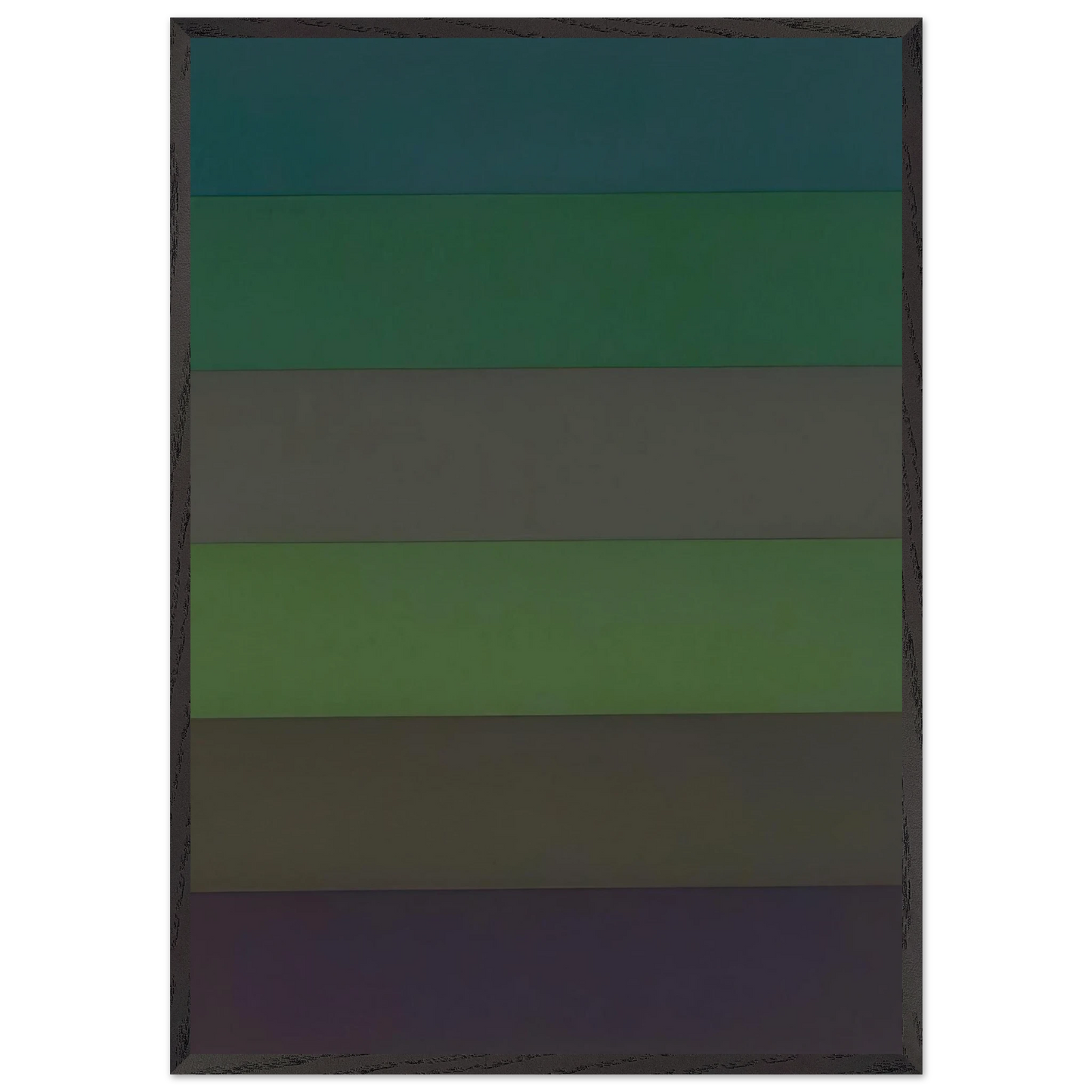 Horizontal Bands with Colors Superimposed - Sol LeWitt Framed Art Print – Black Wooden Frame - Default Title - -Framed Art Print