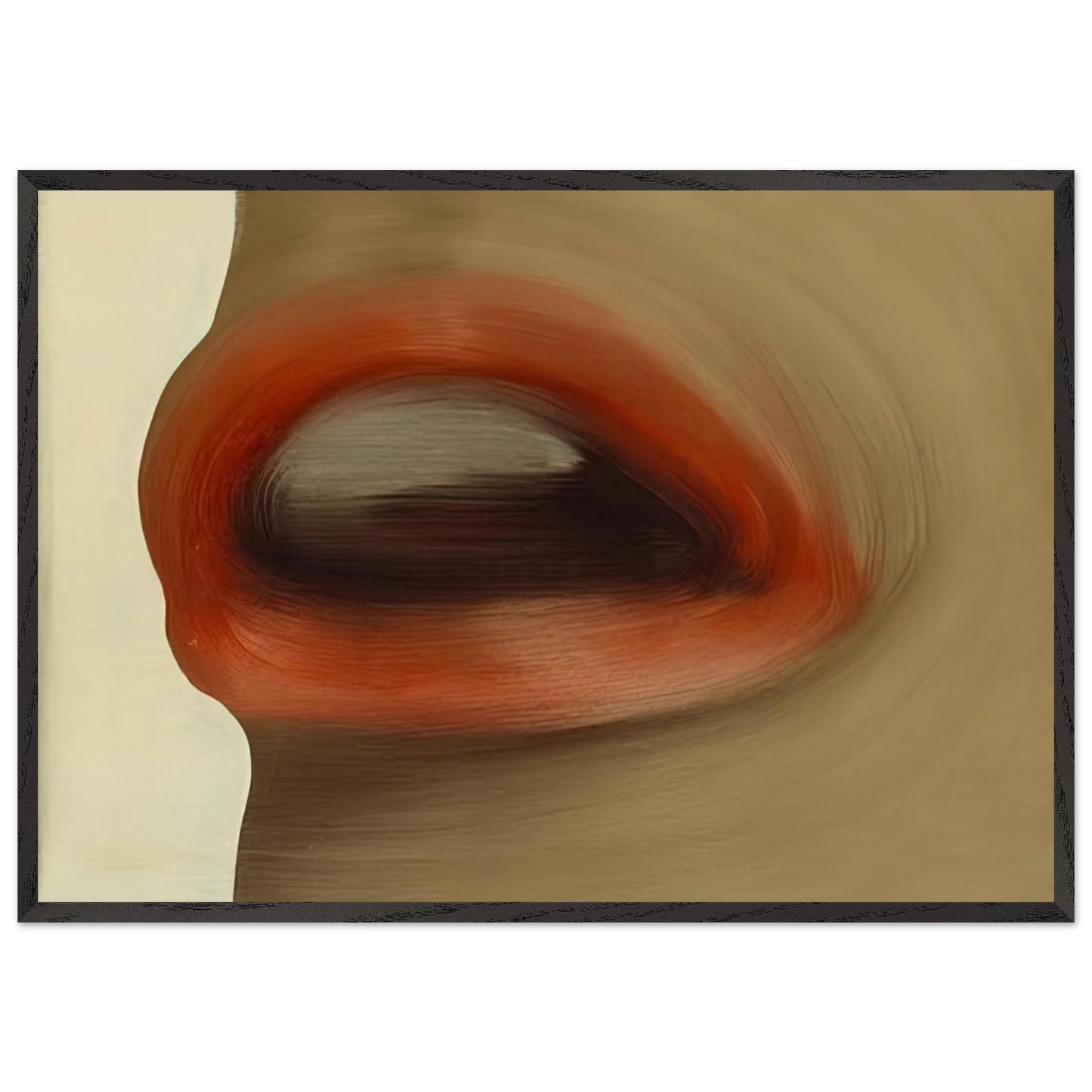 MUND MOUTH BRIGITTE BARDOT S LIPS 1963 - Gerhard Richter Framed Art Print – Black Wooden Frame - Default Title - -Framed Art Print