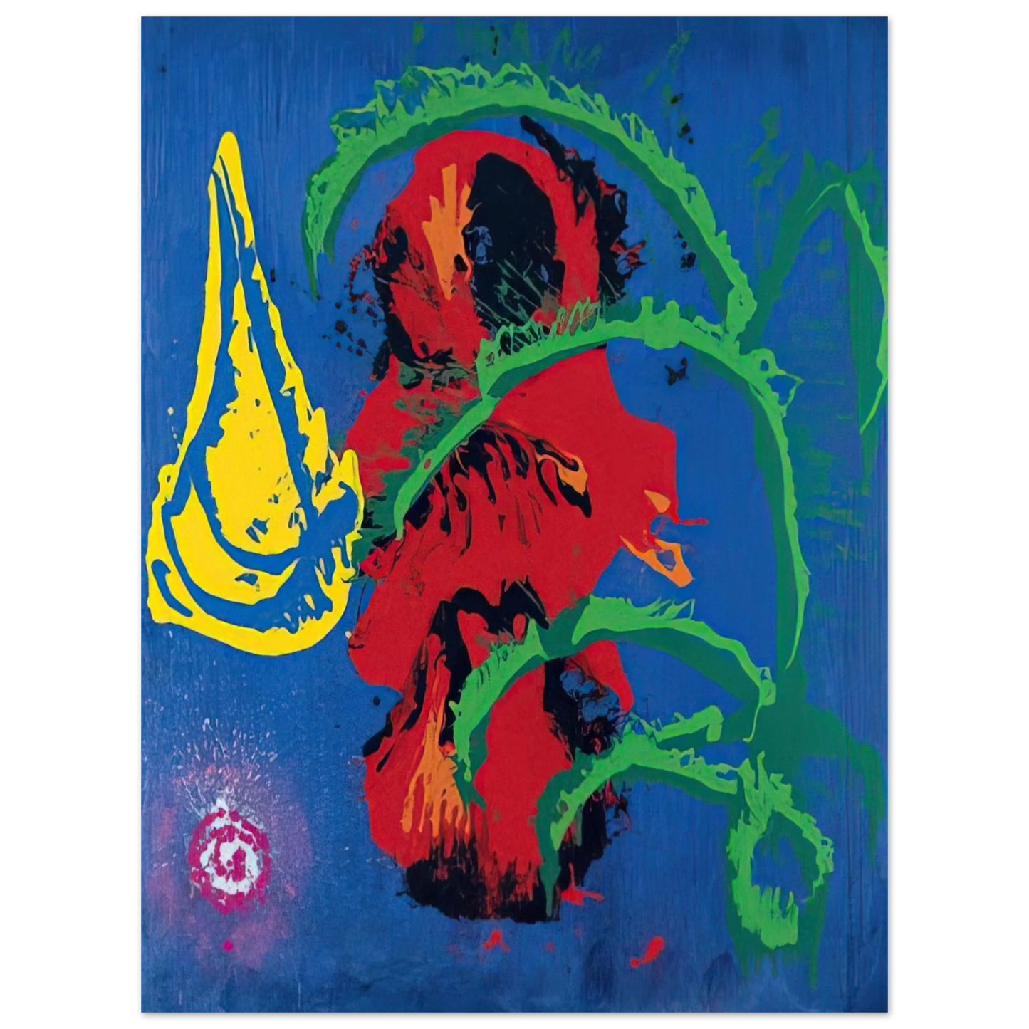 John Hoyland - Yellow Boat 7.8.98 - 1998 Fine Art Poster - Default Title