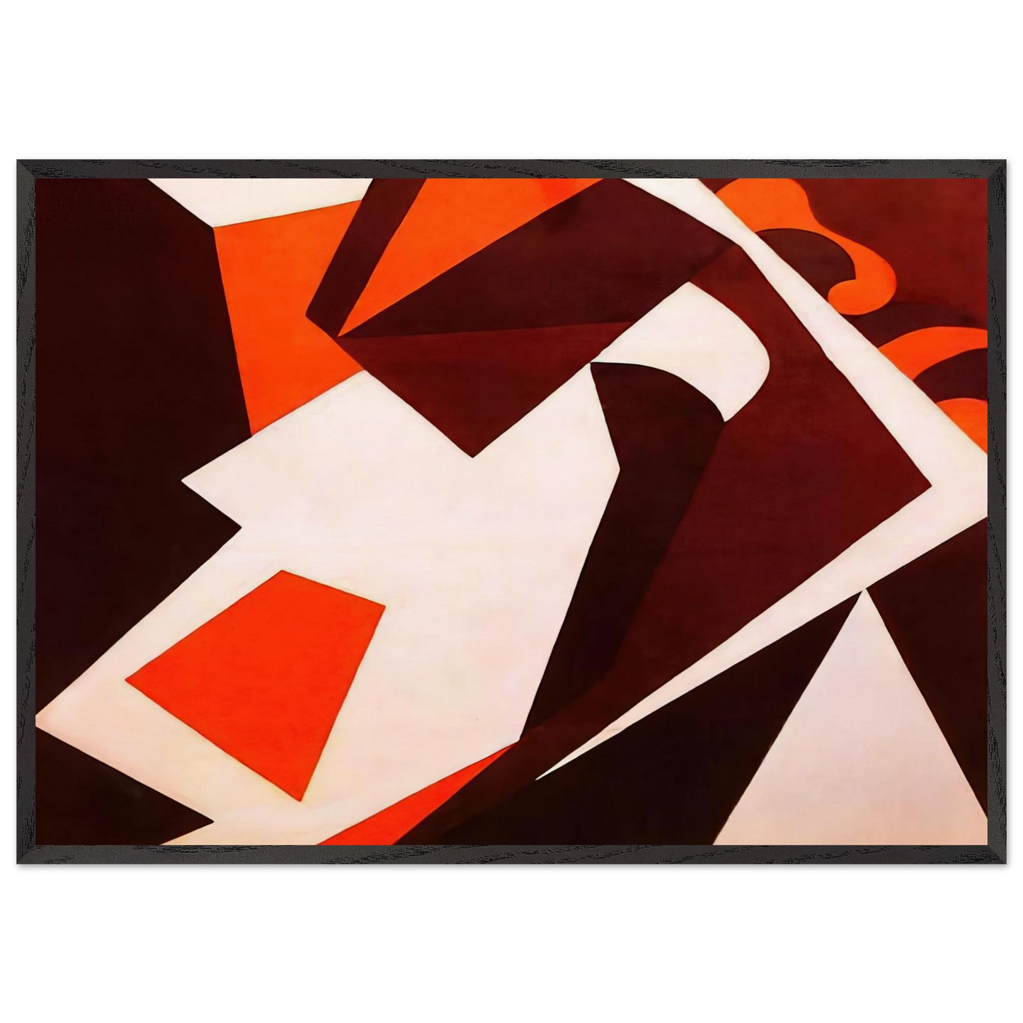 Geometric Forms - Jean Arp 70x100 cm / 28x40 inches Framed Art Print – Black Wooden Frame