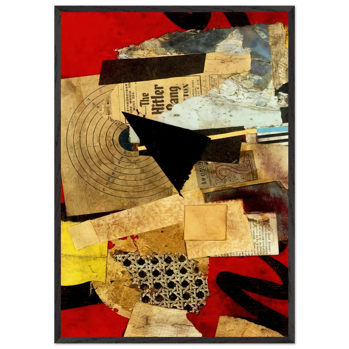 HITLER GANG 1944 - Kurt Schwitters 70x100 cm / 28x40 inches Framed Art Print – Black Wooden Frame