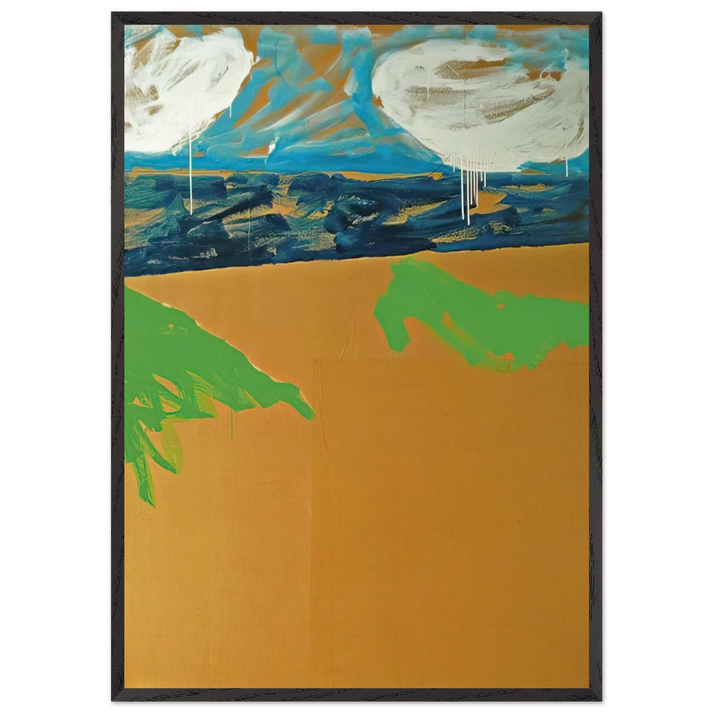 Paesaggio anemico - 1973 - Mario Schifano 70x100 cm / 28x40 inches Framed Art Print – Black Wooden Frame