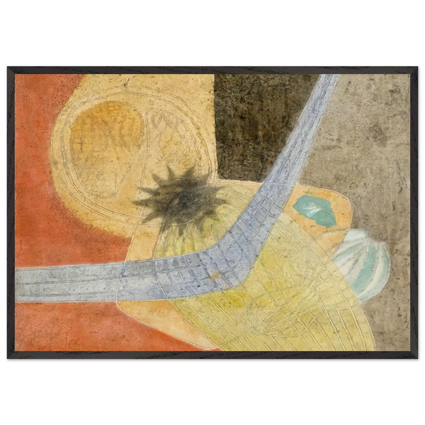 Composition - 1933 - John Ferren 70x100 cm / 28x40 inches Framed Art Print – Black Wooden Frame