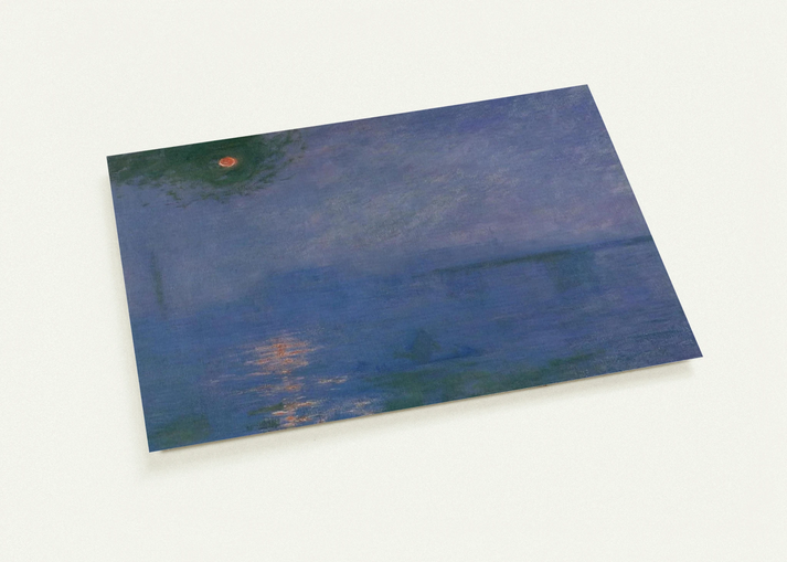 Charing Cross Bridge, Fog on the Themes By claude monet Pack of 10 Post Cards | claude monet Post Cards | A6 (10.5 x 14.8 cm) - 4.1 x 5.8 inches