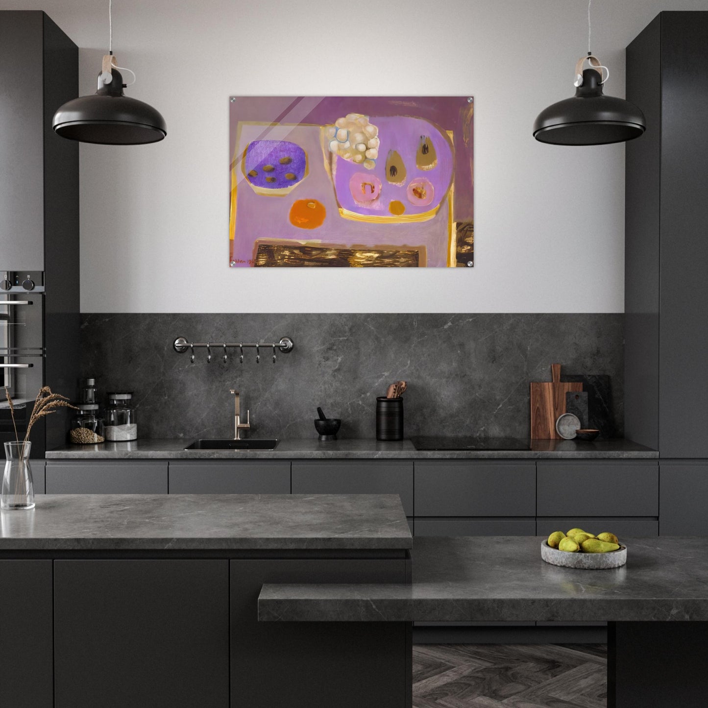 Mauve Still Life - 1968 - Mary Fedden Acrylic Print - 70x100 cm / 28x40″ inches