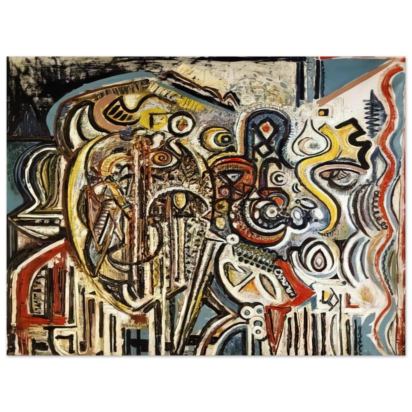 Richard Pousette-Dart - Portrait of Pegeen Fine Art Poster - Default Title