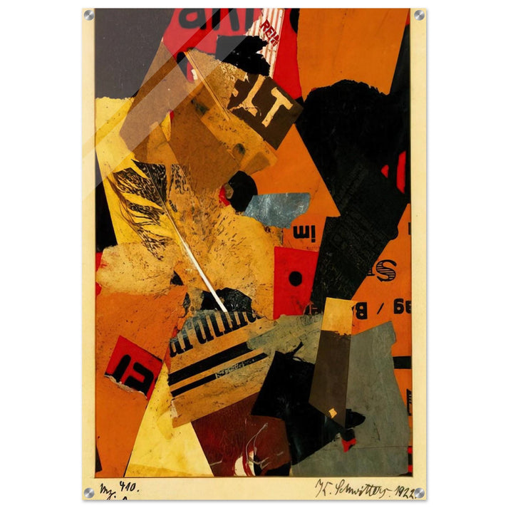 SOMETHING OR OTHER 1922 - Kurt Schwitters Acrylic Print - 70x100 cm / 28x40″ inches