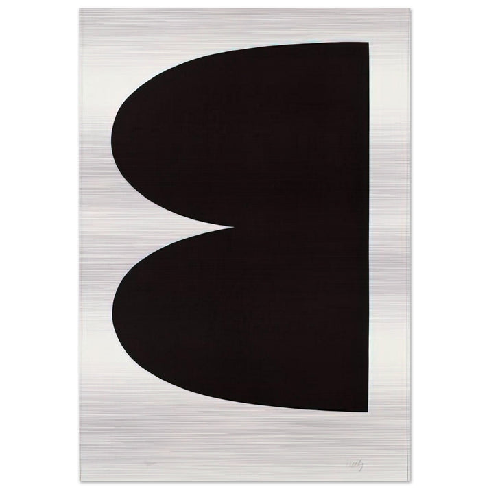 Black from Suite of Twenty-Seven Color Lithographs - Ellsworth Kelly Brushed Aluminum Print - 70x100 cm / 28x40 inches | Ellsworth Kelly Aluminum Print | Ellsworth Kelly Prints