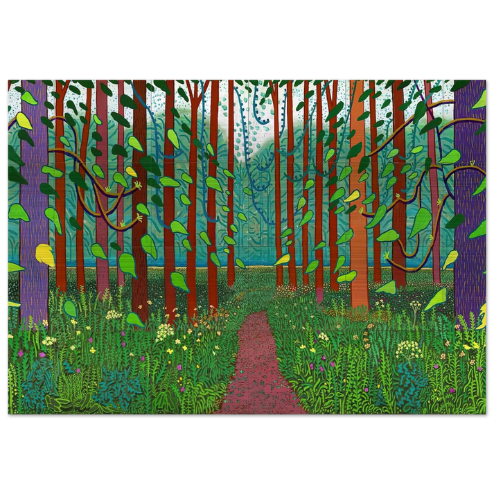 David Hockney - David Hockney Brushed Aluminum Print - 70x100 cm / 28x40 inches | David Hockney Aluminum Print | David Hockney Prints