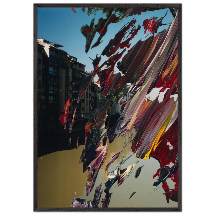 FIRENZE - Gerhard Richter 70x100 cm / 28x40 inches Framed Art Print – Black Wooden Frame