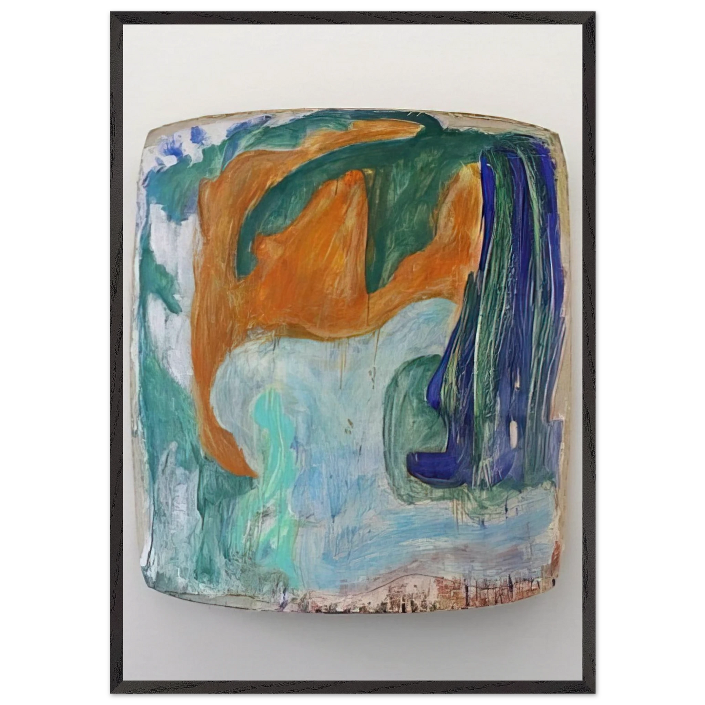 Loggia - 1982 - Ron Gorchov 70x100 cm / 28x40 inches Framed Art Print – Black Wooden Frame