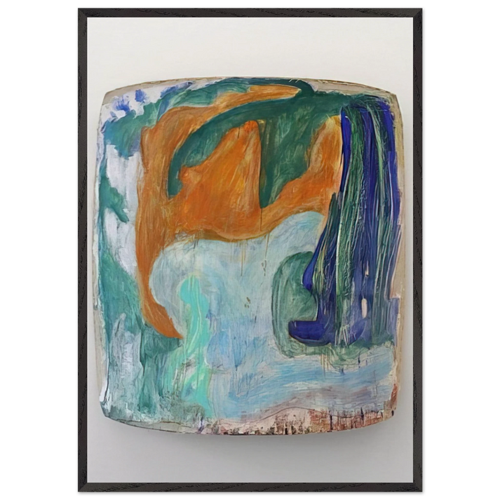 Loggia - 1982 - Ron Gorchov 70x100 cm / 28x40 inches Framed Art Print – Black Wooden Frame
