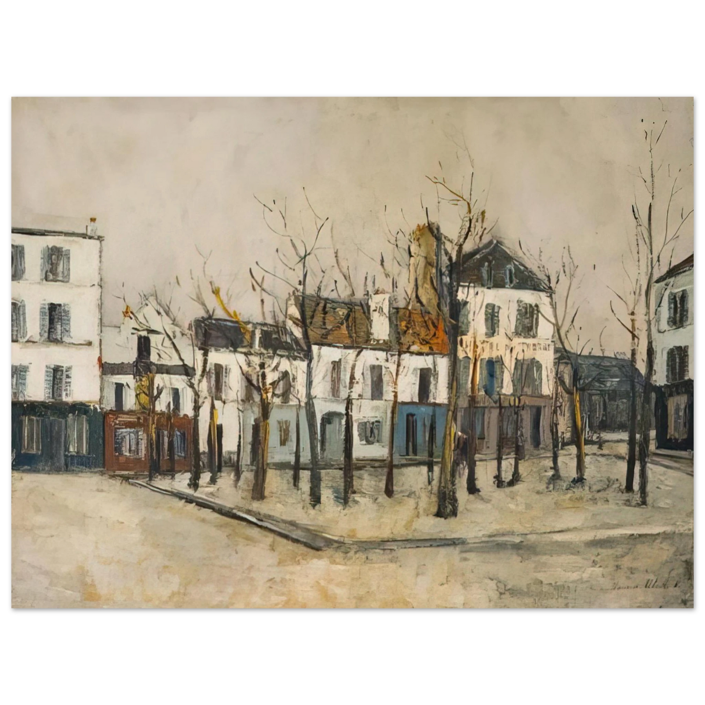 Maurice Utrillo - LA PLACE DU TERTRE 1910 Fine Art Poster - Default Title