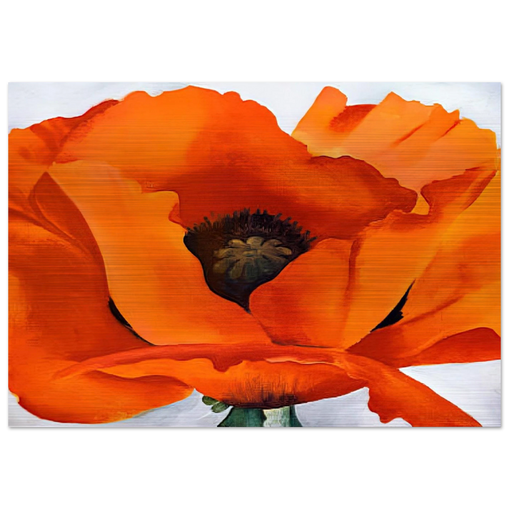 Red Poppy - Georgia O'Keeffe Brushed Aluminum Print - 70x100 cm / 28x40 inches | Georgia O'Keeffe Aluminum Print | Georgia O'Keeffe Prints
