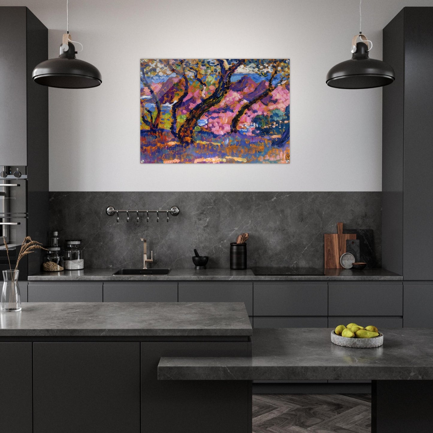 IN THE SHADE OF THE PINES STUDY 1905 - Theo van Rysselberghe Acrylic Print - 70x100 cm / 28x40″ inches