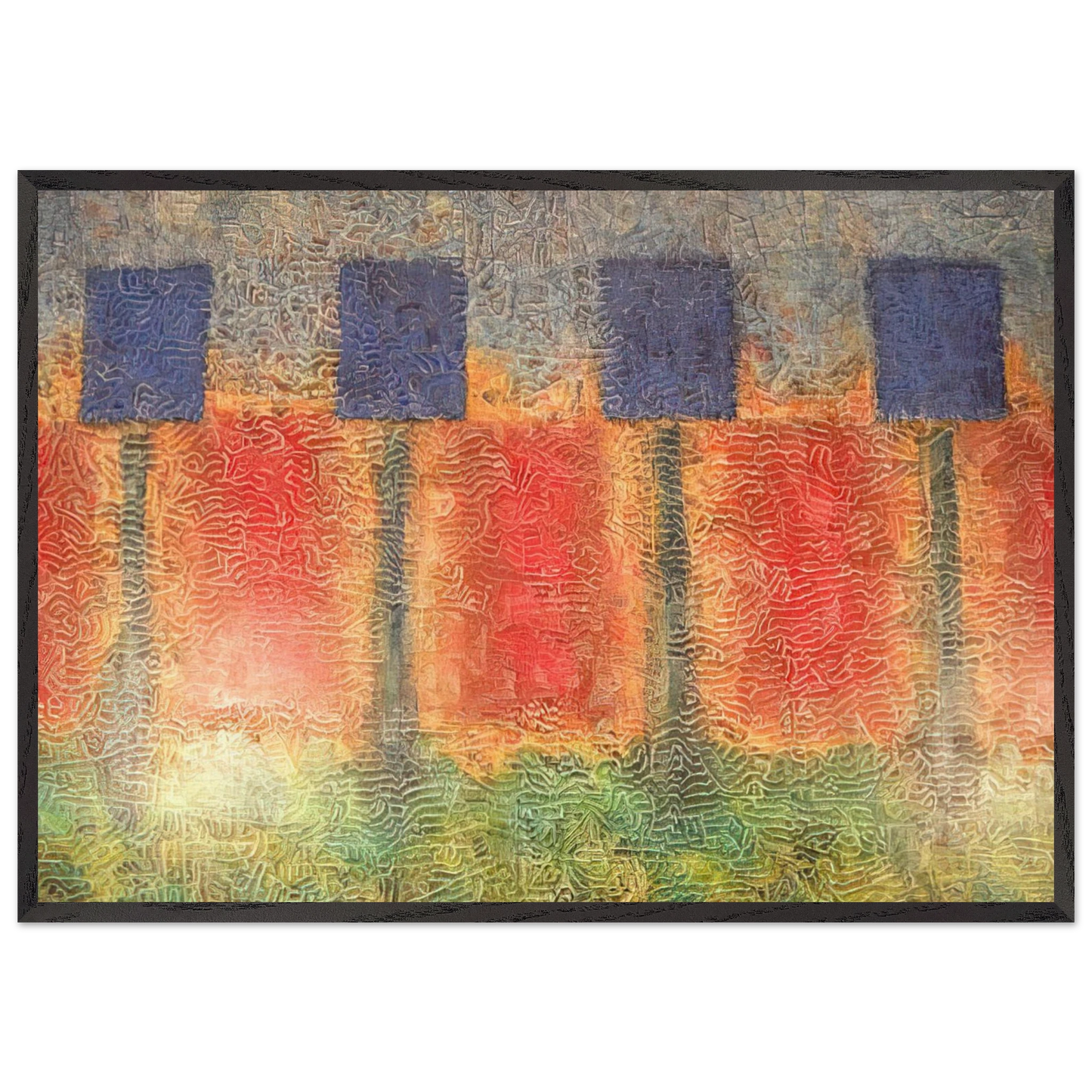 Dusklight - 1980 - Jimmy Ernst 70x100 cm / 28x40 inches Framed Art Print – Black Wooden Frame