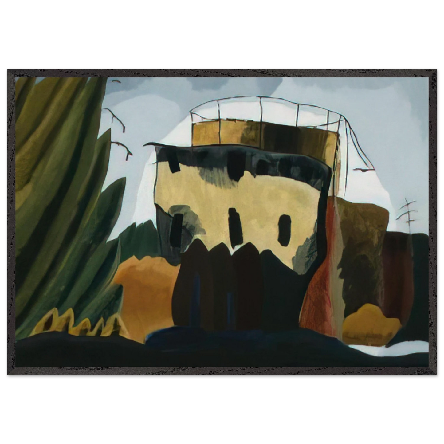 Tanks - 1938 - Arthur Dove Framed Art Print – Black Wooden Frame - Default Title - -Framed Art Print