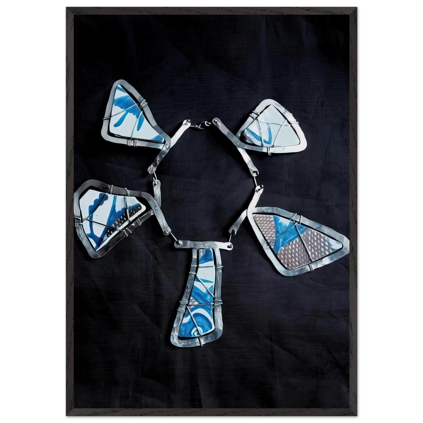 CAGED CROCKERY 1945 - Alexander Calder 70x100 cm / 28x40 inches Framed Art Print – Black Wooden Frame