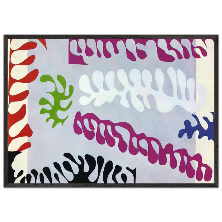 CUT OUTS 1 - Henri Matisse 70x100 cm / 28x40 inches Framed Art Print – Black Wooden Frame