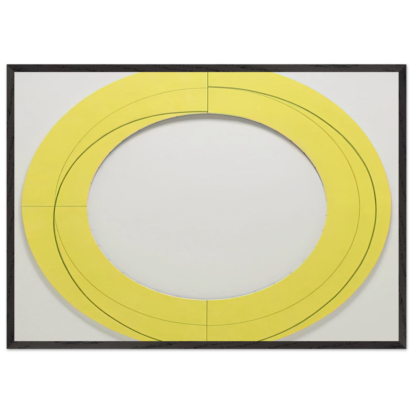 RING IMAGE M 2010 - Robert Mangold Framed Art Print – Black Wooden Frame - Default Title - -Framed Art Print