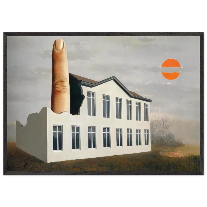 THE REVEALING OF THE PRESENT 1936 - Rene Magritte 70x100 cm / 28x40 inches Framed Art Print – Black Wooden Frame