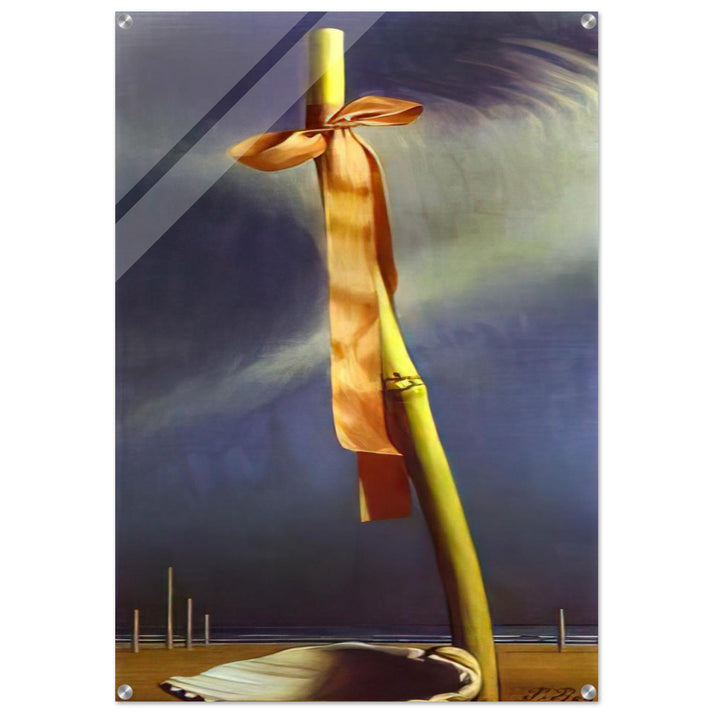PINK KNOT AND SHELL ON THE SEASHORE - Salvador Dali Acrylic Print - 70x100 cm / 28x40″ inches