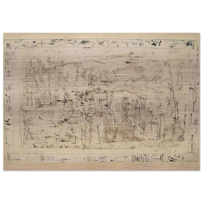 FLORA AND FAUNA 1951 - Zao Wou-Ki Brushed Aluminum Print - 70x100 cm / 28x40 inches | Zao Wou-Ki Aluminum Print | Zao Wou-Ki Prints