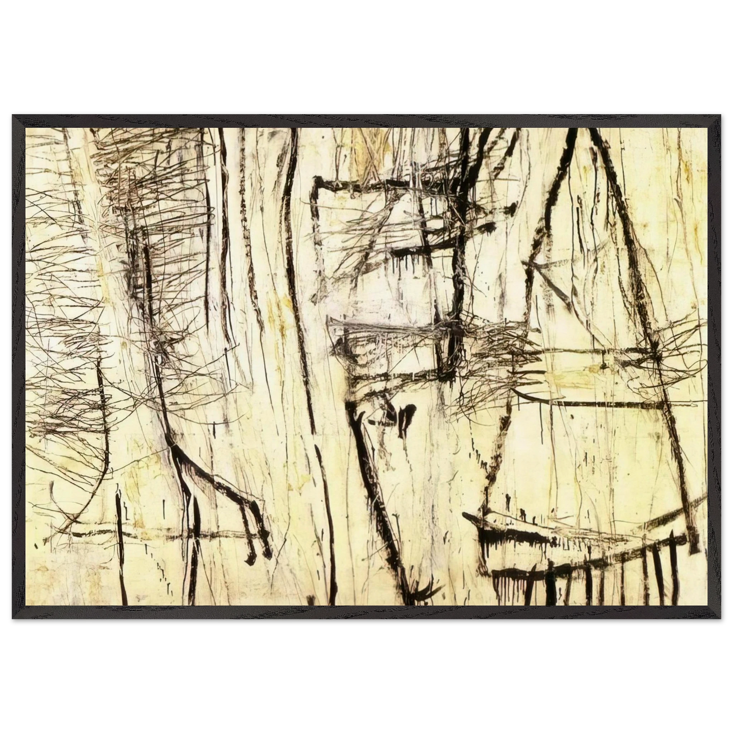 Tiznit - Cy Twombly Framed Art Print – Black Wooden Frame - Default Title - -Framed Art Print