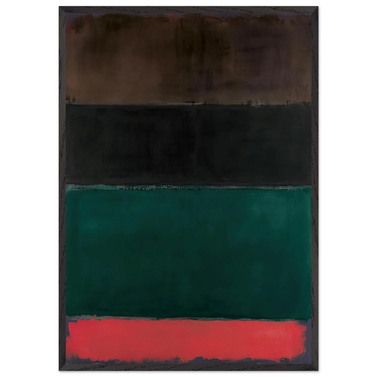 Untitled Red-Brown Black Green Red - 1962 - Mark Rothko Framed Art Print – Black Wooden Frame - Default Title - -Framed Art Print