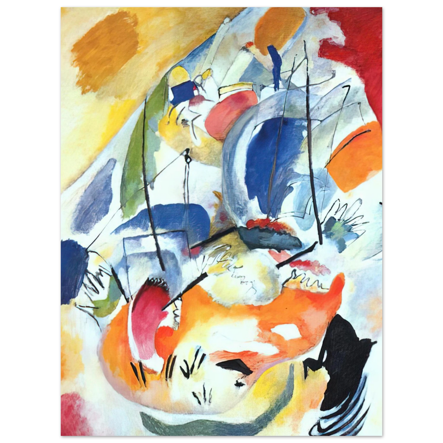 Wassily Kandinsky - IMPROVISATION 31 SEA BATTLE 1913 Fine Art Poster - Default Title