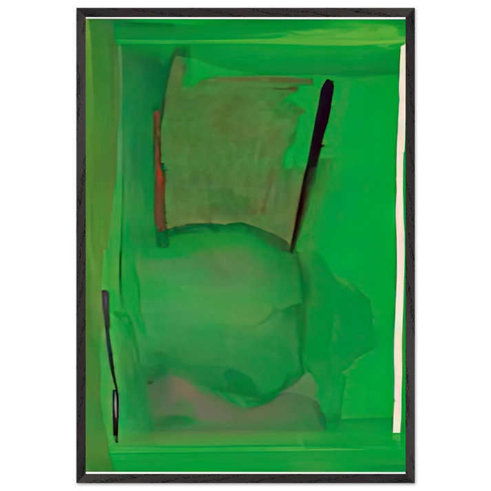 Ocean Drive West 2 1974- - Helen Frankenthaler 70x100 cm / 28x40 inches Framed Art Print – Black Wooden Frame